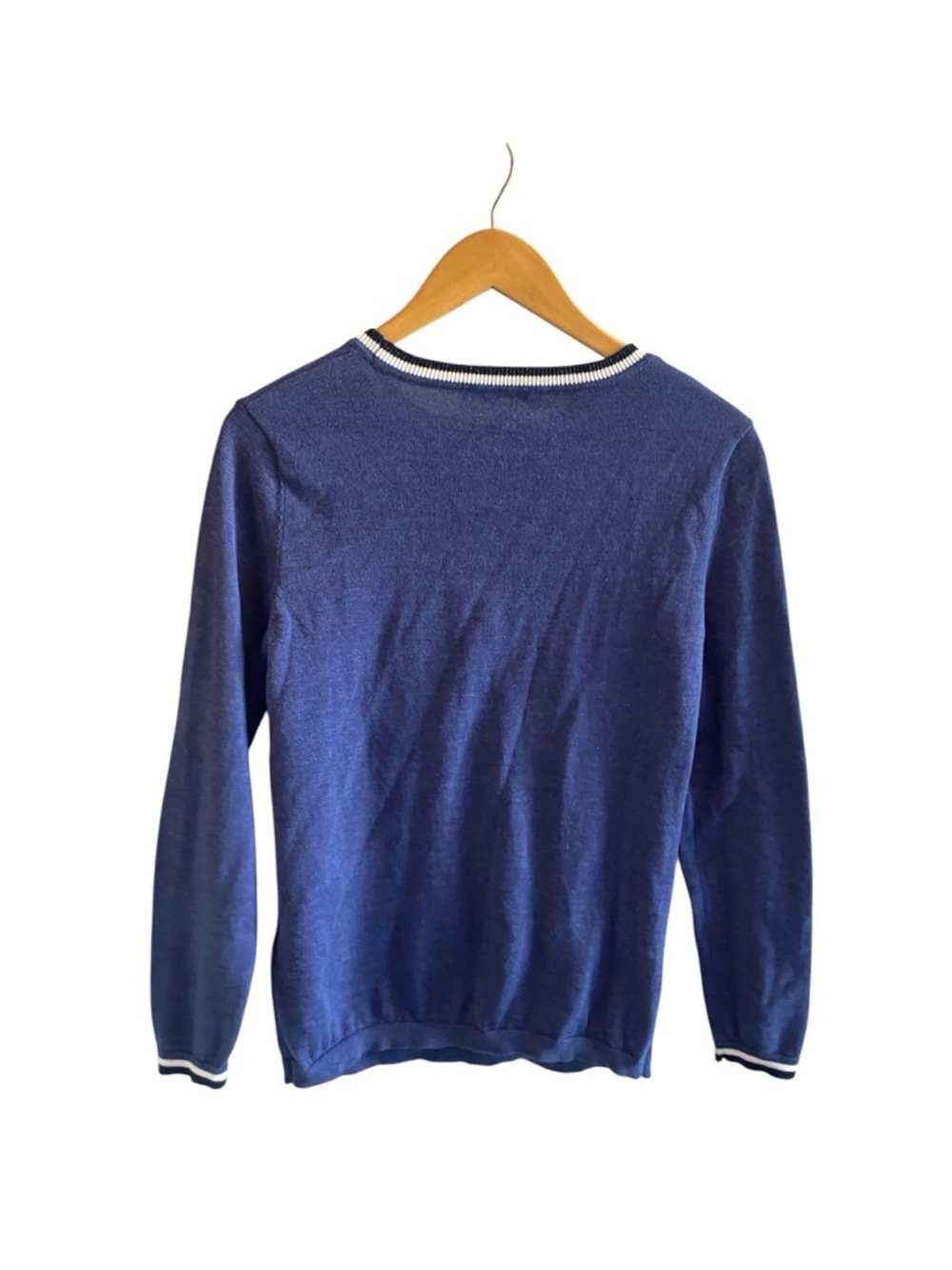 TOMMY HILFIGER Blue Flag Cotton Sweater Americana - Picture 3 of 7